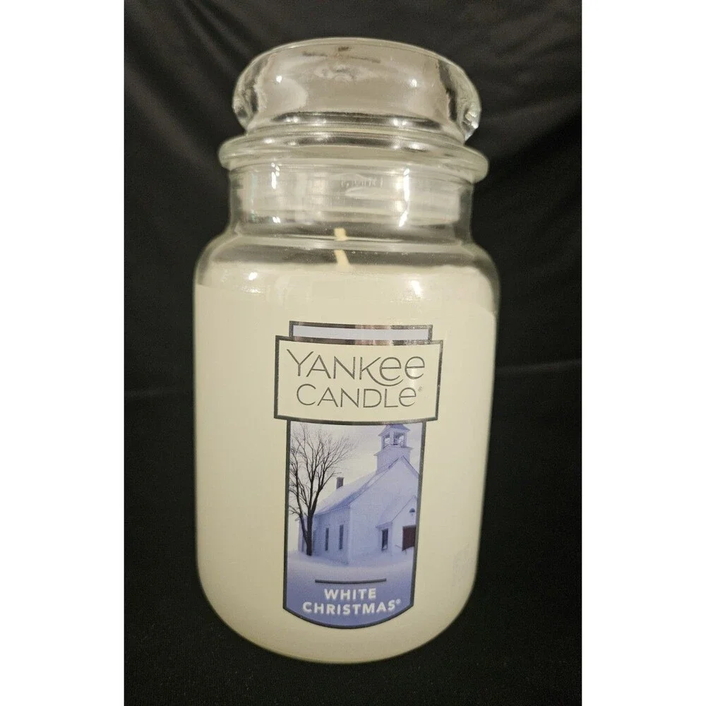 Retired Large Yankee Candle: White Christmas 22oz Single Wick Candle Brand New